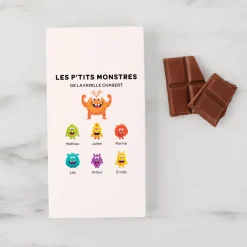 Tablette de chocolat personnalisée - Famille Monstres|Cadeaux.com Discount