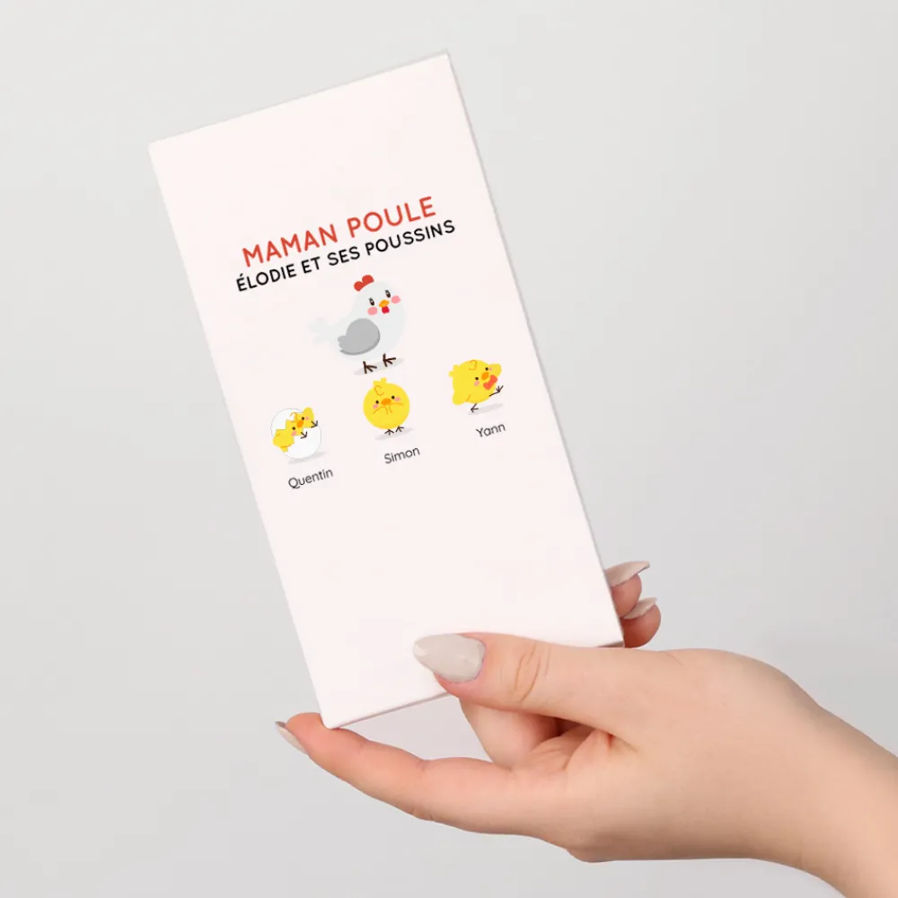 Tablette de chocolat personnalisée - Famille poussins|Cadeaux.com Hot