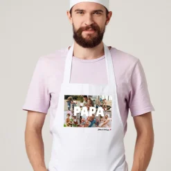 Tablier blanc personnalisé - Multi-photos|Cadeaux.com Outlet