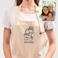Tablier brodé personnalisé - Photo|Cadeaux.com Outlet