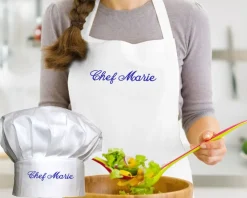 Tablier et toque personnalisés brodés - Chef|Cadeaux.com Outlet