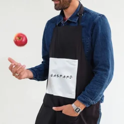 Tablier noir personnalisé - Bande de potes|Cadeaux.com New