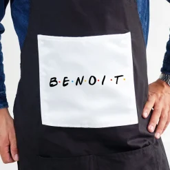 Tablier noir personnalisé - Bande de potes|Cadeaux.com New