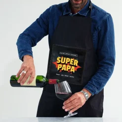 Tablier noir personnalisé - Héros de BD|Cadeaux.com Best