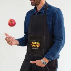Tablier noir personnalisé - Héros de BD|Cadeaux.com Best