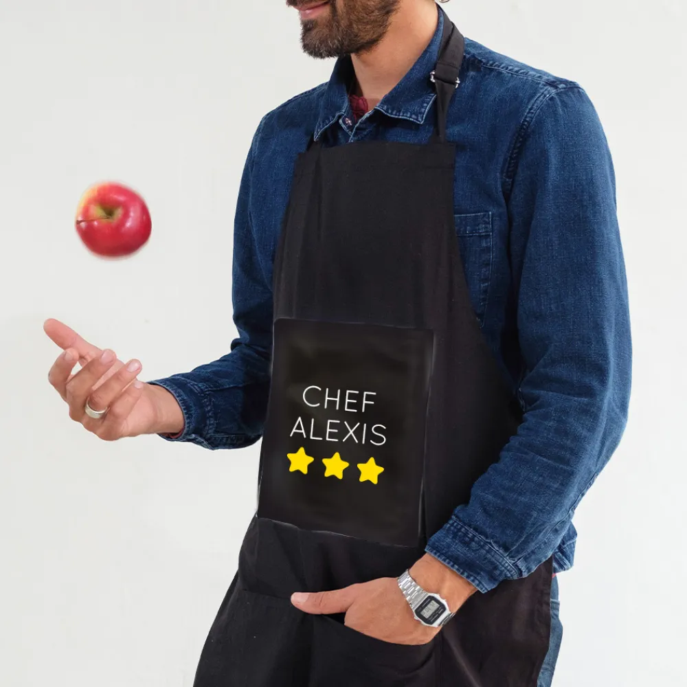 Tablier noir personnalisé - Prénom|Cadeaux.com Sale