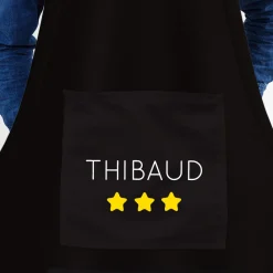 Tablier noir personnalisé - Prénom|Cadeaux.com Sale