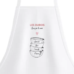Tablier personnalisé - Bols prénoms famille|Cadeaux.com Online
