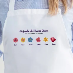 Tablier personnalisé - Famille fleurs|Cadeaux.com