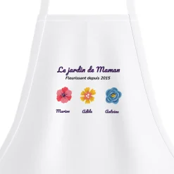 Tablier personnalisé - Famille fleurs|Cadeaux.com
