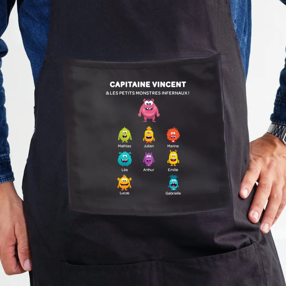 Tablier personnalisé - Famille Monstres|Cadeaux.com Online
