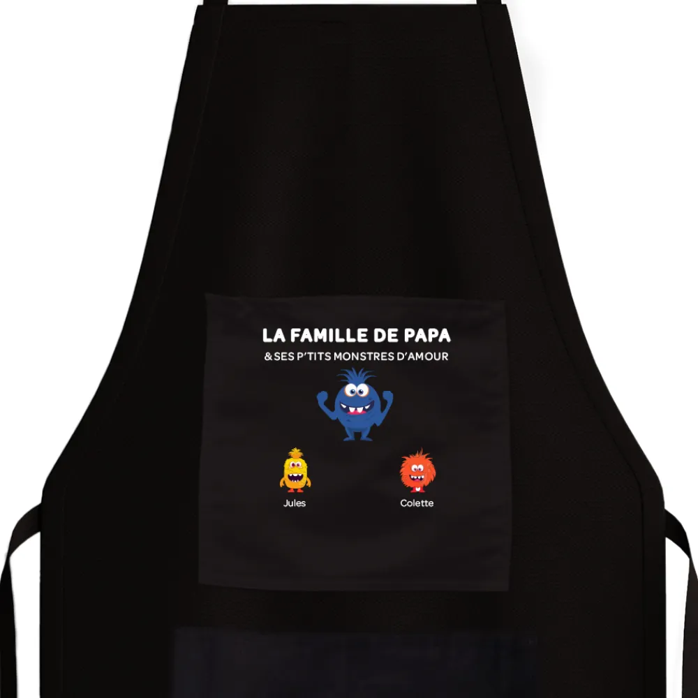 Tablier personnalisé - Famille Monstres|Cadeaux.com Online