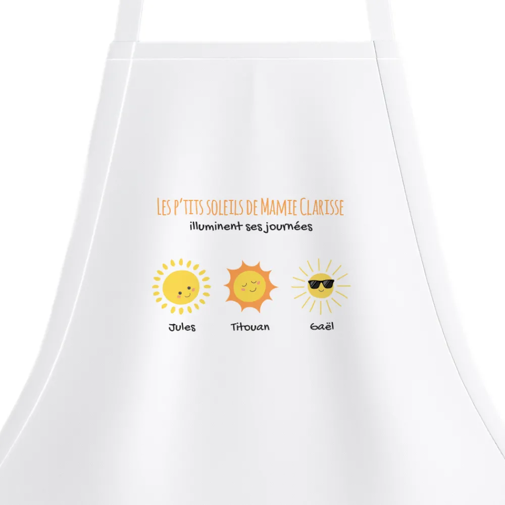 Tablier personnalisé - Famille soleils|Cadeaux.com New