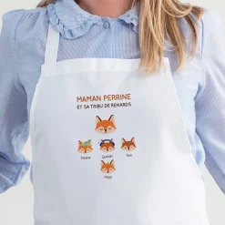 Tablier personnalisé - Maman Renard et sa meute|Cadeaux.com Discount