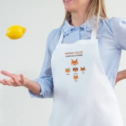 Tablier personnalisé - Maman Renard et sa meute|Cadeaux.com Discount