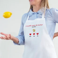 Tablier personnalisé - Maman et ses petits coeurs|Cadeaux.com Best