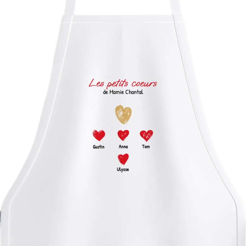 Tablier personnalisé - Mamie et ses petits coeurs|Cadeaux.com Best