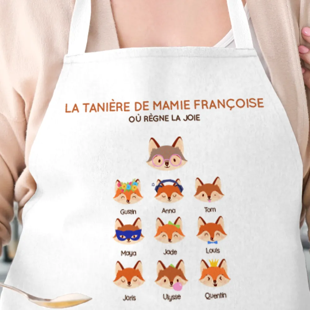 Tablier personnalisé - Mamie Renard et sa meute|Cadeaux.com Hot