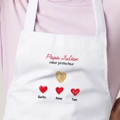 Tablier personnalisé - Papa et ses petits coeurs|Cadeaux.com Best