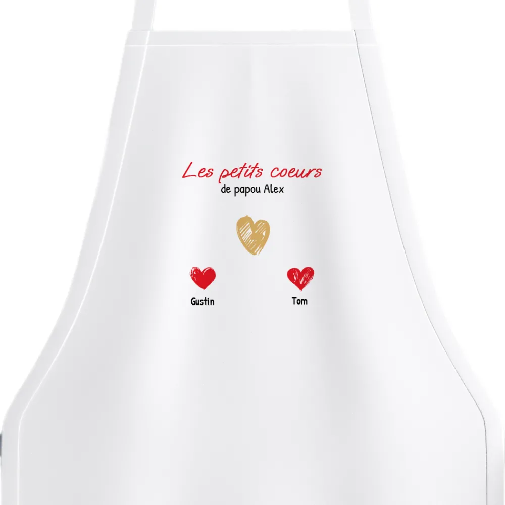 Tablier personnalisé - Papa et ses petits coeurs|Cadeaux.com Best