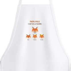 Tablier personnalisé - Papa Renard et sa meute|Cadeaux.com Outlet