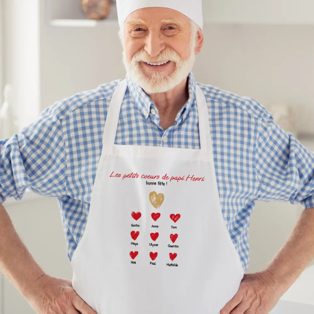 Tablier personnalisé - Papi et ses petits coeurs|Cadeaux.com Clearance