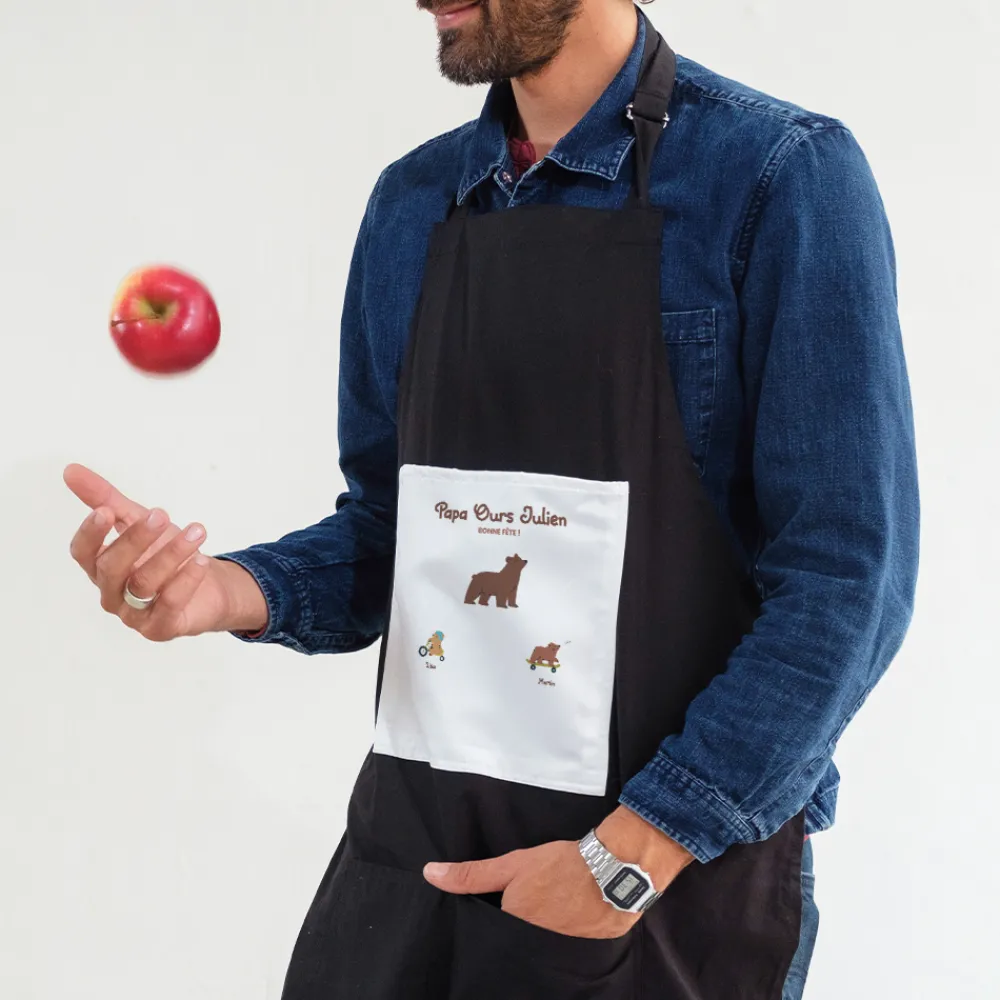 Tablier personnalisé - Tribu Ours|Cadeaux.com New