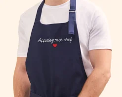 Tablier personnalisé brodé - Bleu|Cadeaux.com Sale
