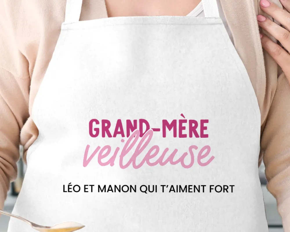 Tablier personnalisé femme - Grand mère-veilleuse|Cadeaux.com Best