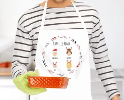 Tablier personnalisé Noël- Family Circus|Cadeaux.com Best