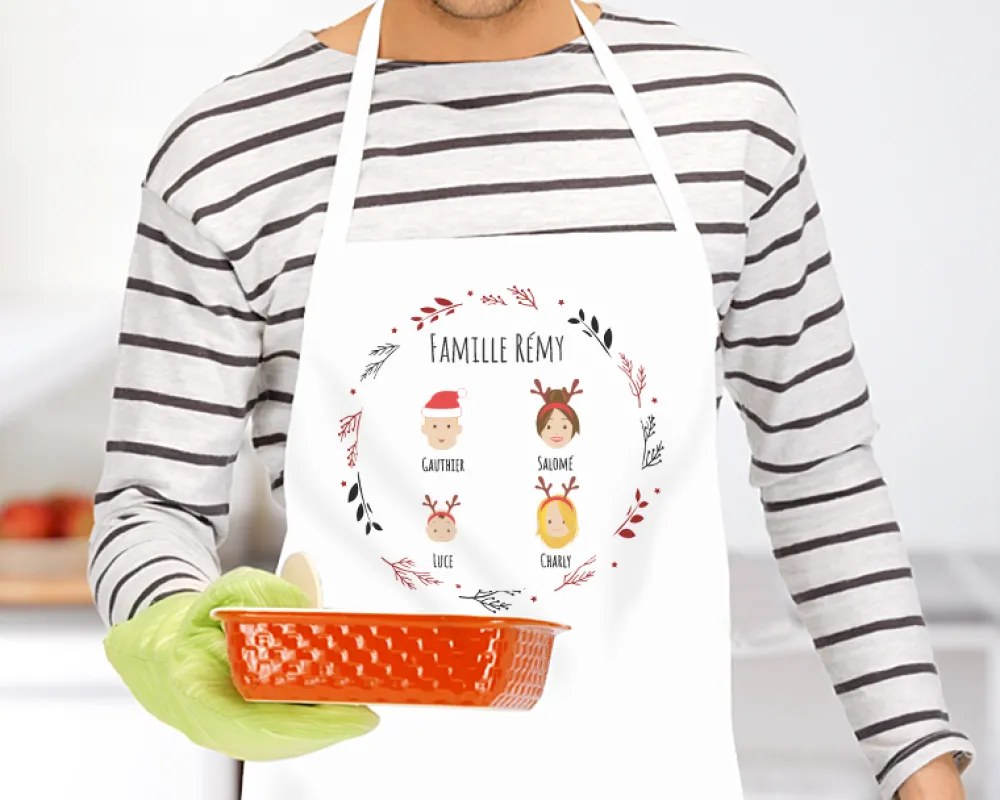 Tablier personnalisé Noël- Family Circus|Cadeaux.com Best