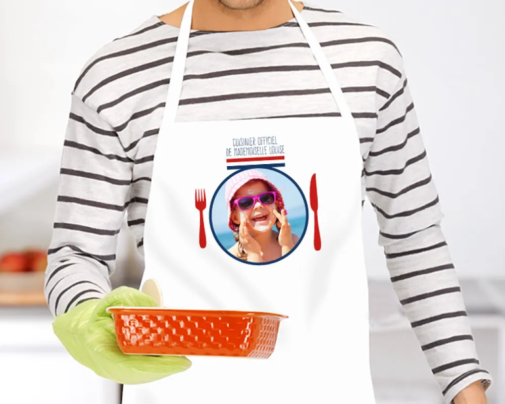 Tablier personnalisé photo - Meilleur Cuisinier|Cadeaux.com New