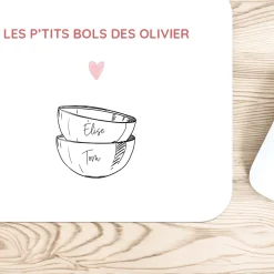 Tapis de souris personnalisé - Bols prénoms famille|Cadeaux.com Outlet