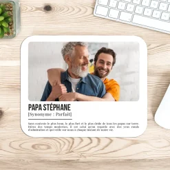 Tapis de souris personnalisé - Définition Papa|Cadeaux.com