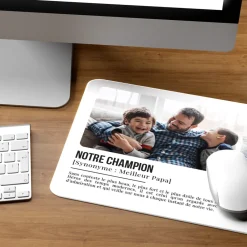 Tapis de souris personnalisé - Définition Papa|Cadeaux.com