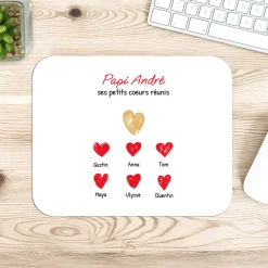 Tapis de souris personnalisé - Papi et ses petits coeurs|Cadeaux.com Sale