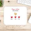 Tapis de souris personnalisé - Papa et ses petits coeurs|Cadeaux.com