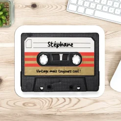 Tapis de souris personnalisé - Retro K7 audio|Cadeaux.com Hot