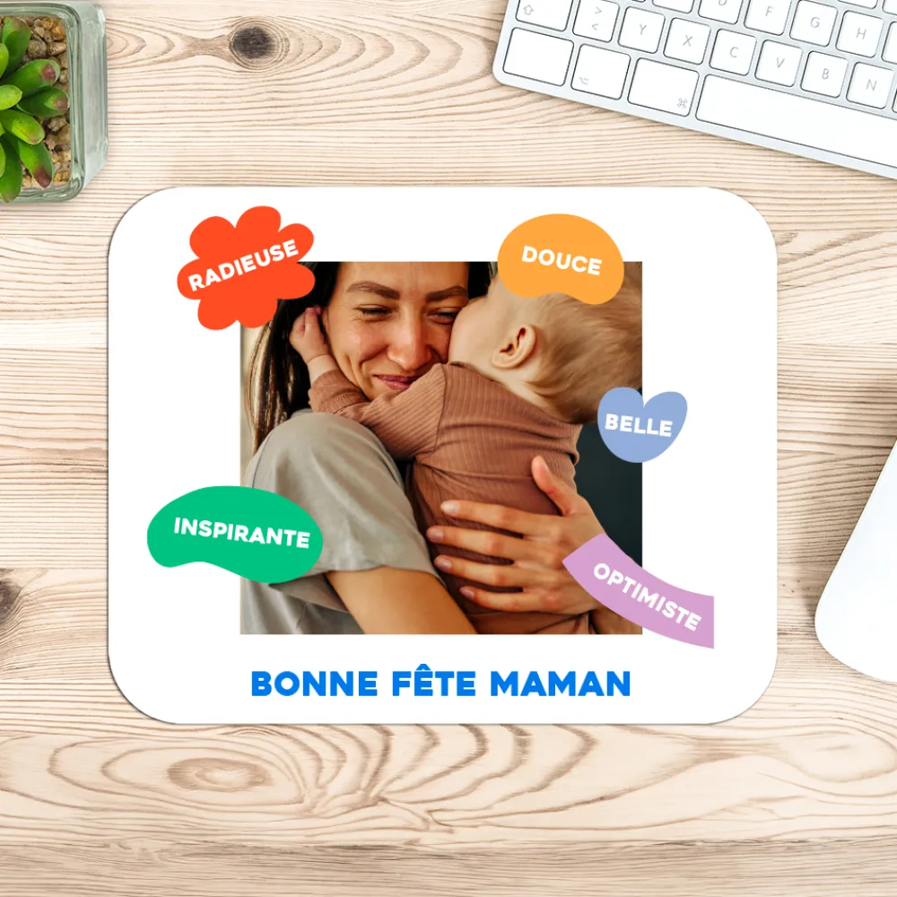 Tapis de souris personnalisé - Eclats de Couleurs|Cadeaux.com New