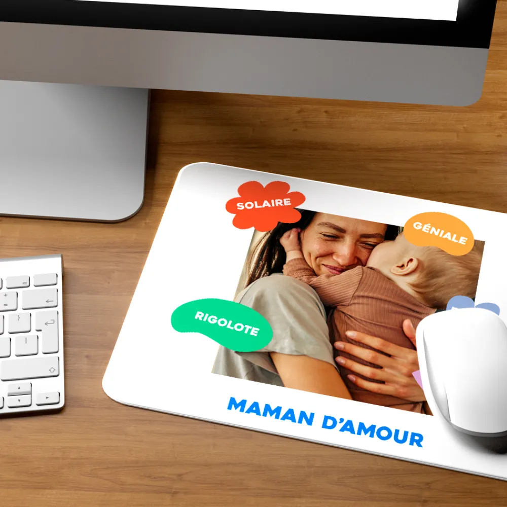 Tapis de souris personnalisé - Eclats de Couleurs|Cadeaux.com New