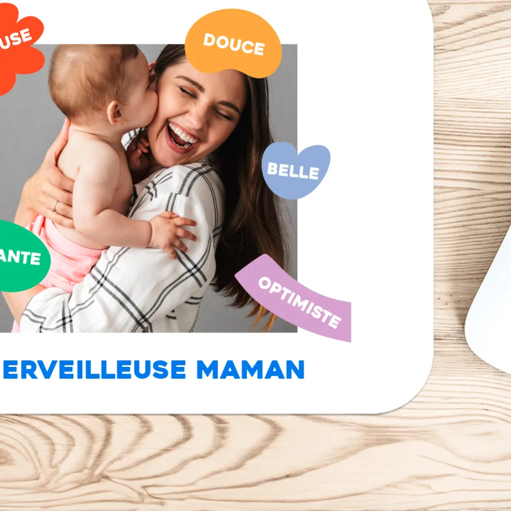 Tapis de souris personnalisé - Eclats de Couleurs|Cadeaux.com New