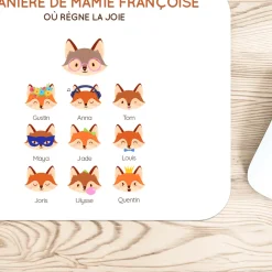 Tapis de souris personnalisé - Mamie Renard et sa meute|Cadeaux.com Discount
