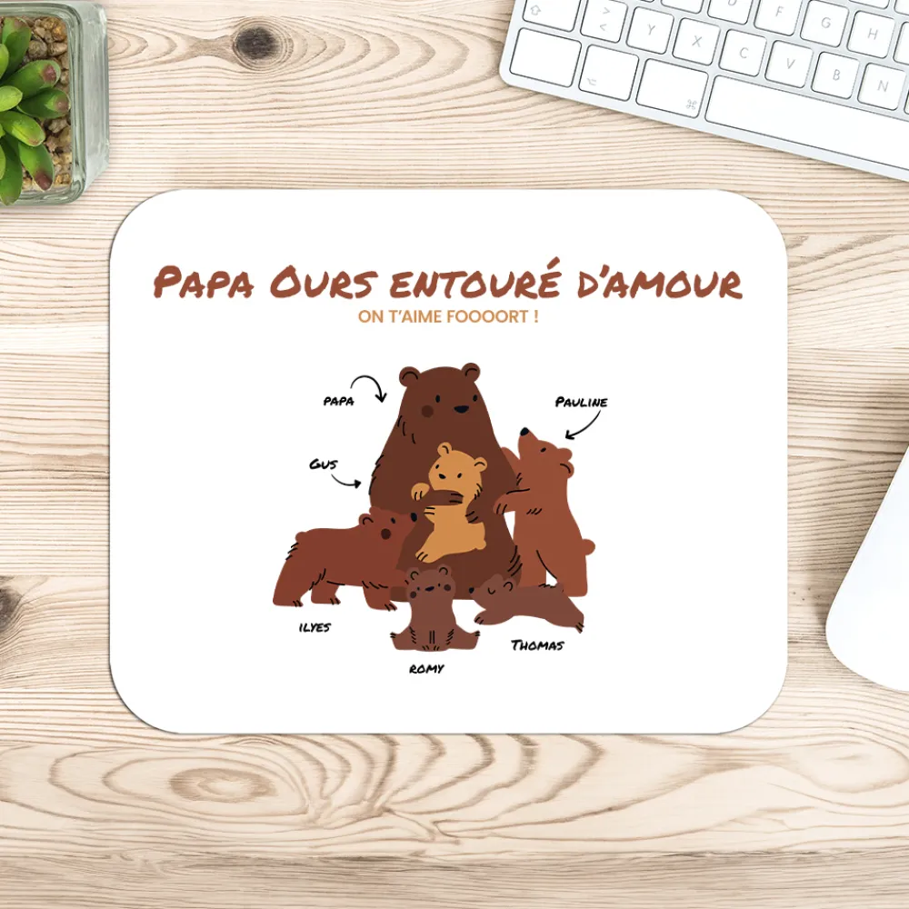 Tapis de souris personnalisé - Câlins d'Ours|Cadeaux.com Outlet