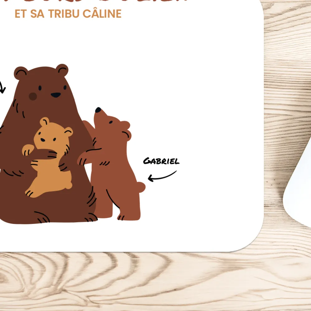 Tapis de souris personnalisé - Câlins d'Ours|Cadeaux.com Outlet