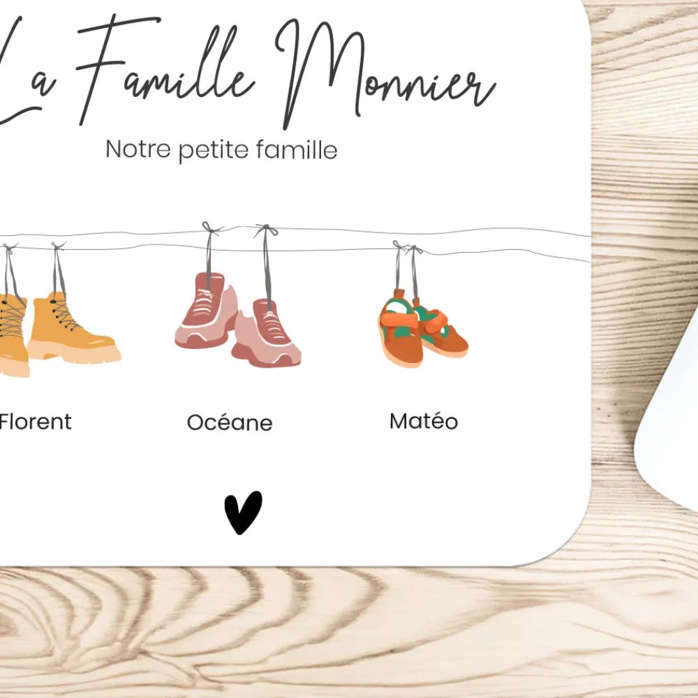 Tapis de souris personnalisé - Famille Chaussures|Cadeaux.com Online