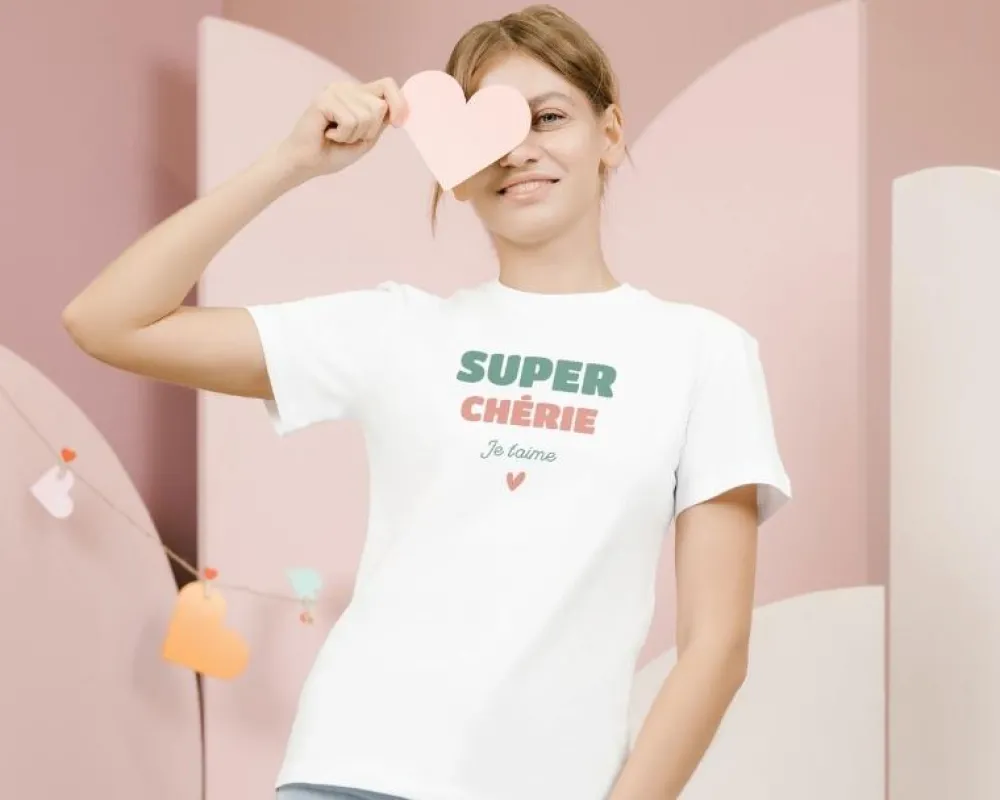 Tee shirt personnalisé femme - Super Chérie|Cadeaux.com Clearance