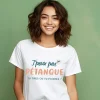 Tee shirt personnalisé femme - J'peux pas j'ai pétanque|Cadeaux.com