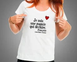 Tee shirt personnalisé femme - Je suis une fille qui déchire|Cadeaux.com Online