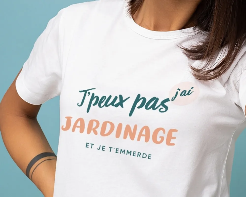 Tee shirt personnalisé femme - J'peux pas j'ai jardinage|Cadeaux.com Sale