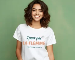 Tee shirt personnalisé femme - J'peux pas|Cadeaux.com Outlet